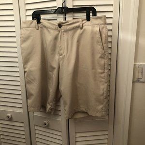 Adidas Golf beige men Bermuda shorts, zip fly button, 38